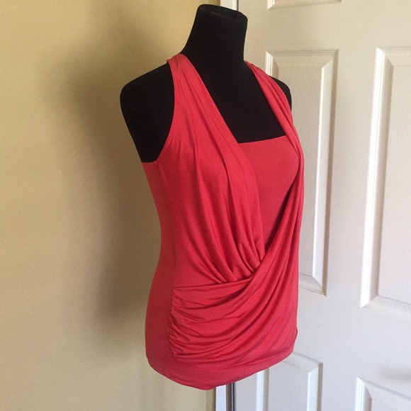 BEBE DOUBLE LAYER DROP NECK RACEBACK PARTY TOP - Picture 10 of 16